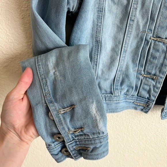 [BoomBoom Jeans] Cropped Denim Light Wash Jacket Size Small - Picture 6 of 9